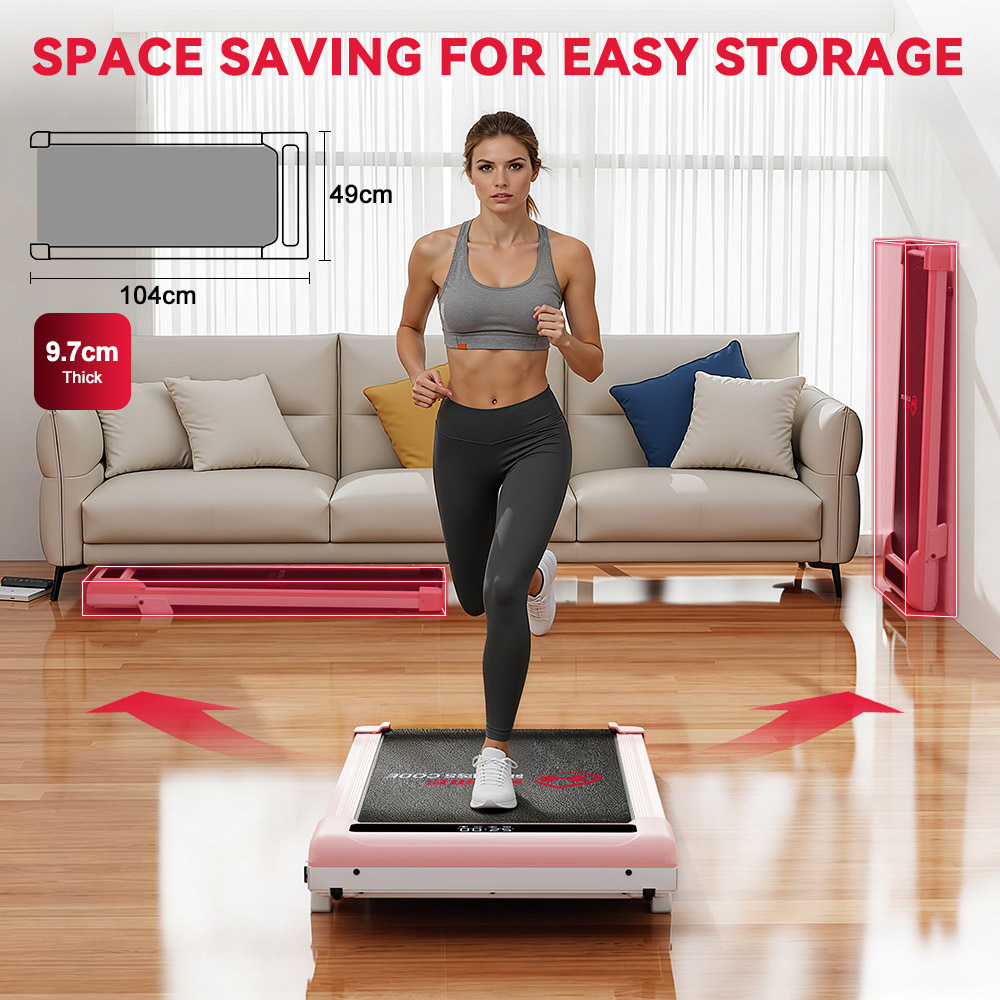 Rattrix Z3 Pink Manual Incline Treadmill Image 6