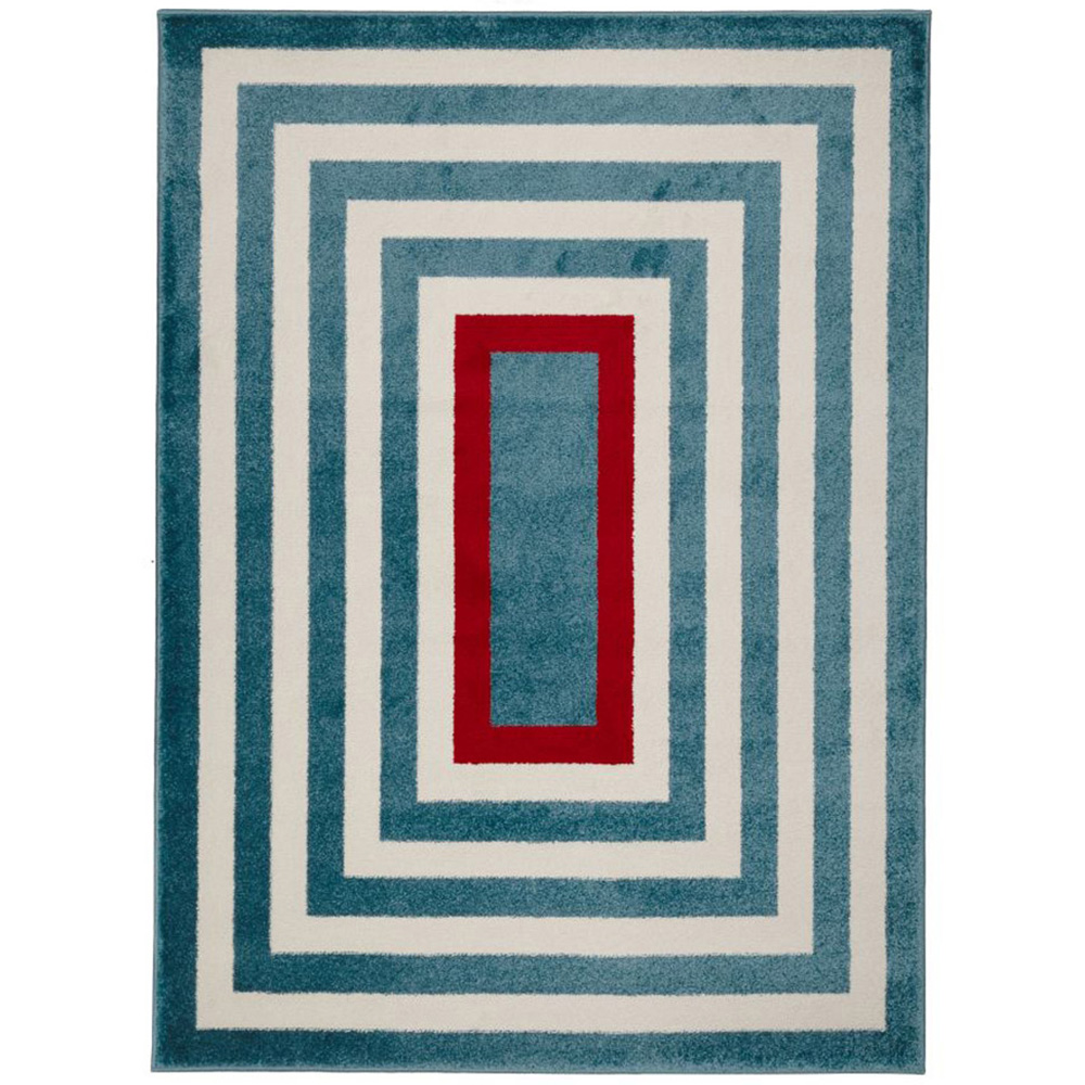 Homemaker New Villa Blue Border Rug 120 x 170cm Image 2