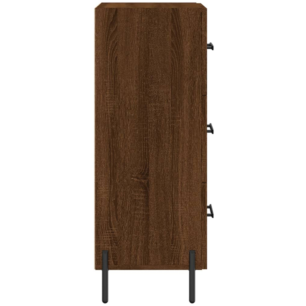 vidaXL 3 Drawer Brown Oak Sideboard Image 7