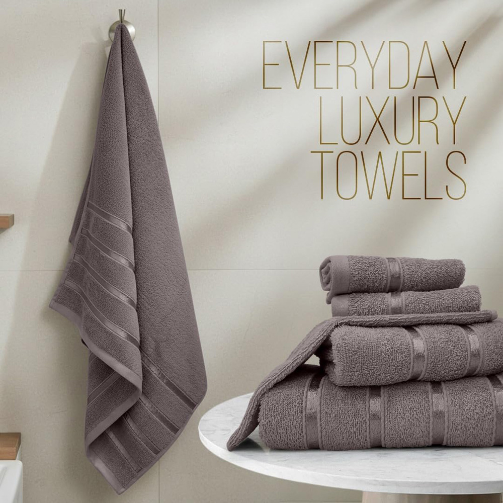 Smart Living Boston 8 Piece Grey Towel Bale Set Image 9