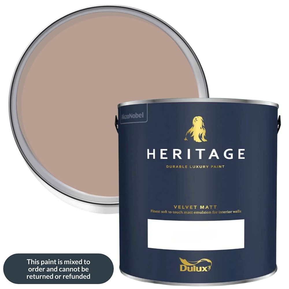Dulux Heritage Walls and Ceilings Mid Umber Velvet Matt Emulsion Paint 1L Image 1