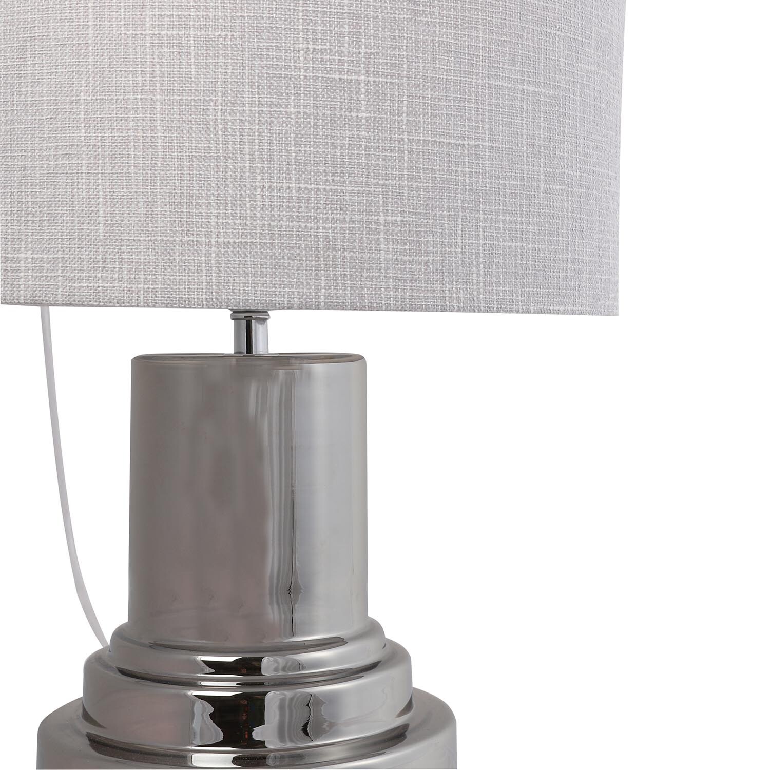 Emma Sleek Silver Table Lamp Image 3
