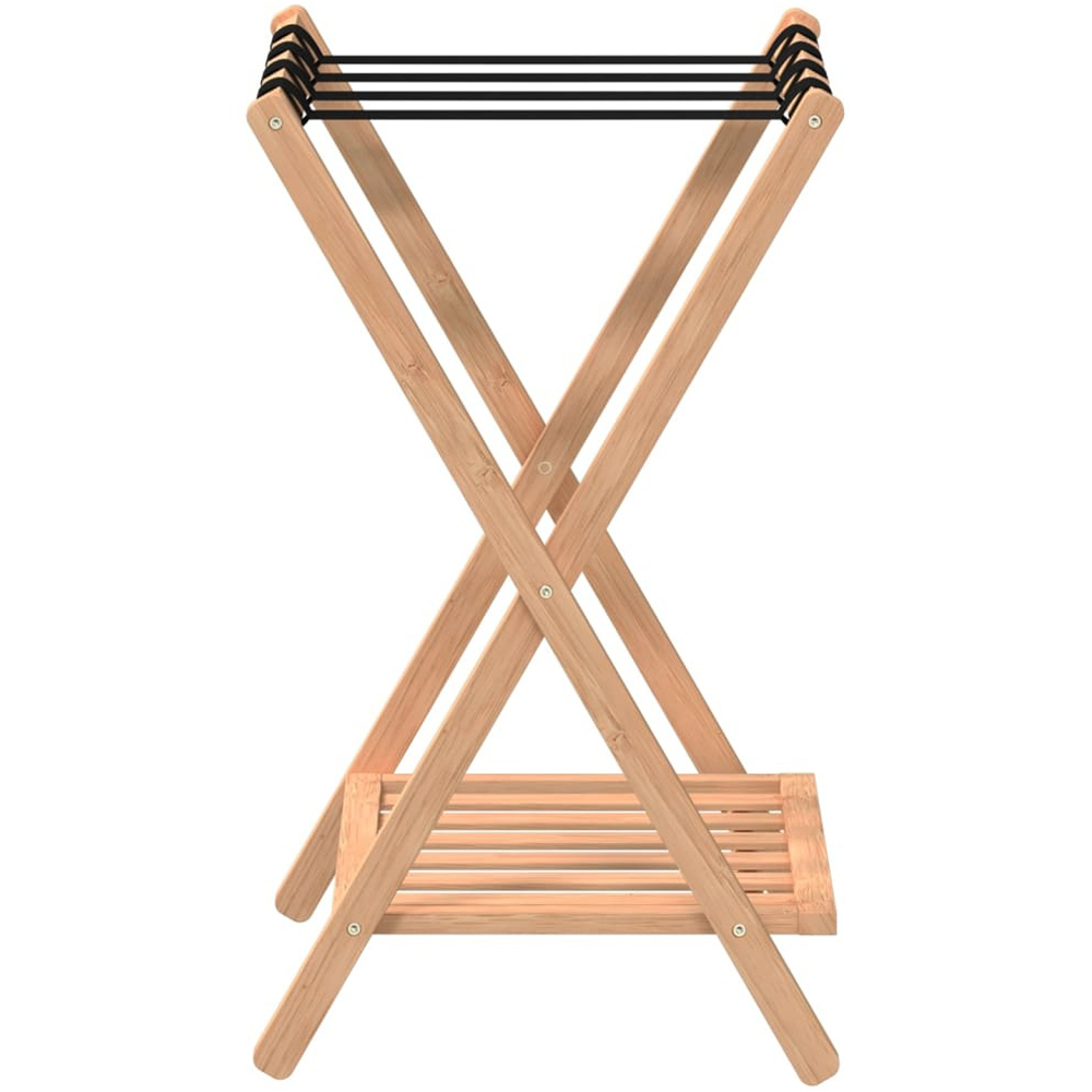Walplus 2 Shelf Foldable Natural Bamboo Luggage Rack 58 x 68 x 38cm Image 4