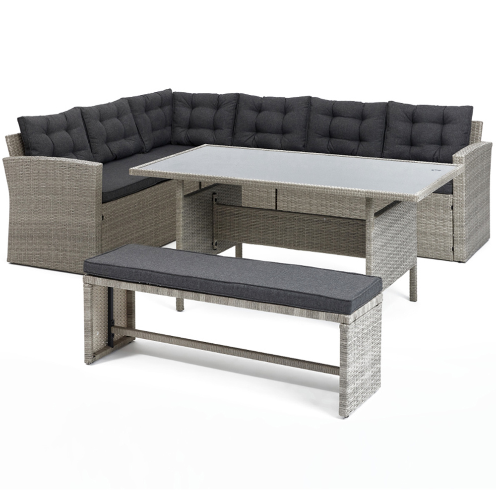 Home Detail Madeira 6 Seater Grey Rattan Sofa Dining Set with Cover Image 2