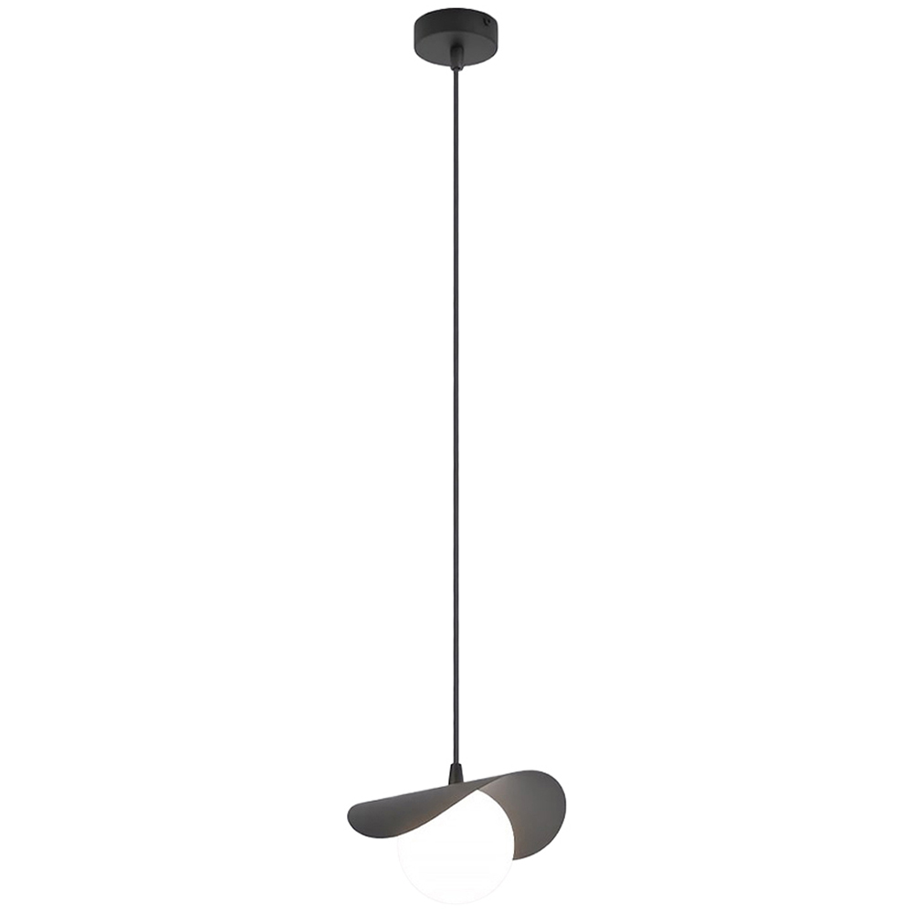 Emibig Ritual White Shade Black Pendant Lamp Image 1