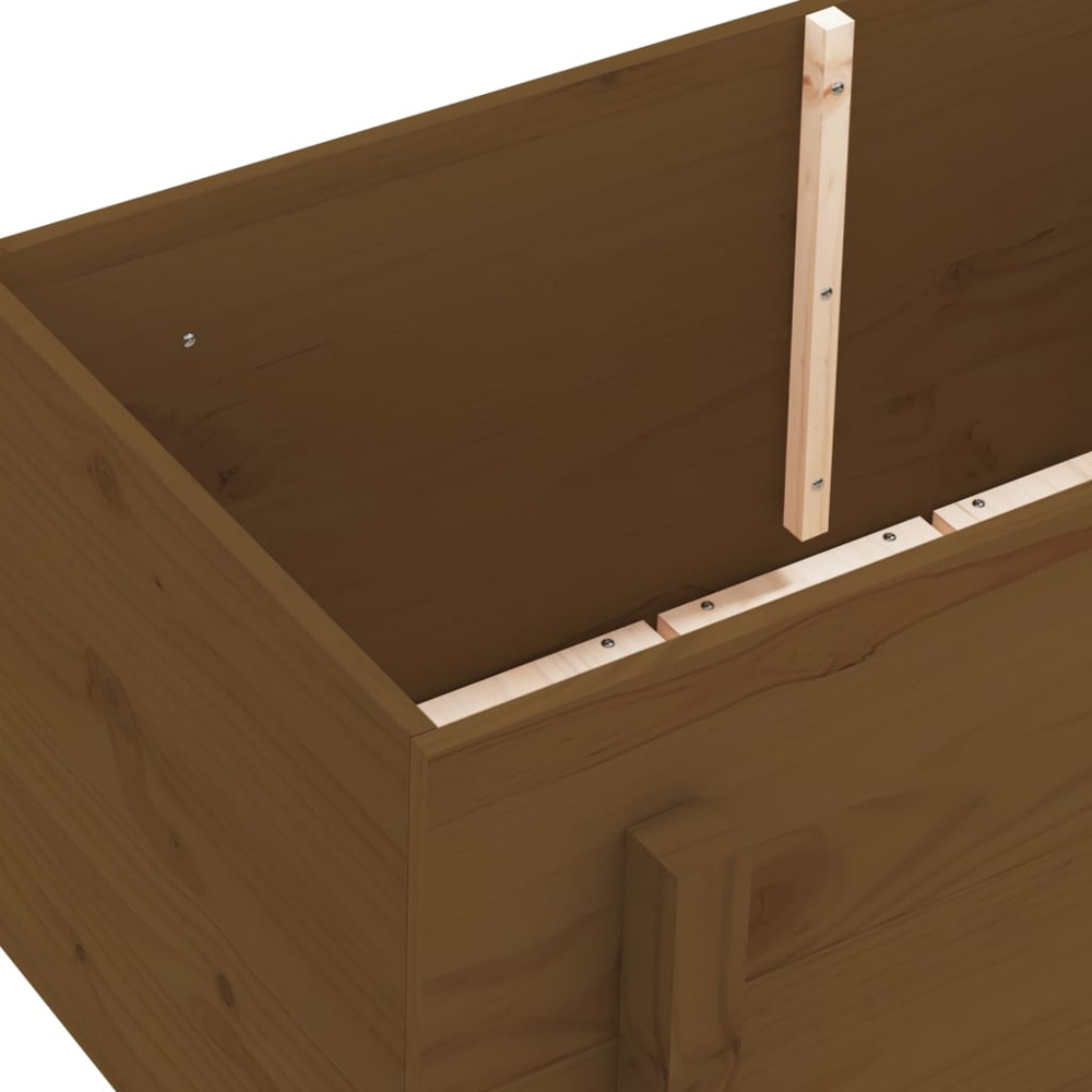 vidaXL Honey Brown Solid Pine Wood Raised Garden Bed 57 x 101 x 50cm Image 6
