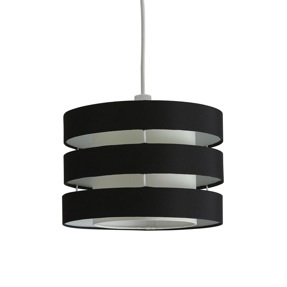 Wilko Double Layer Black and White Light Shade Image 1