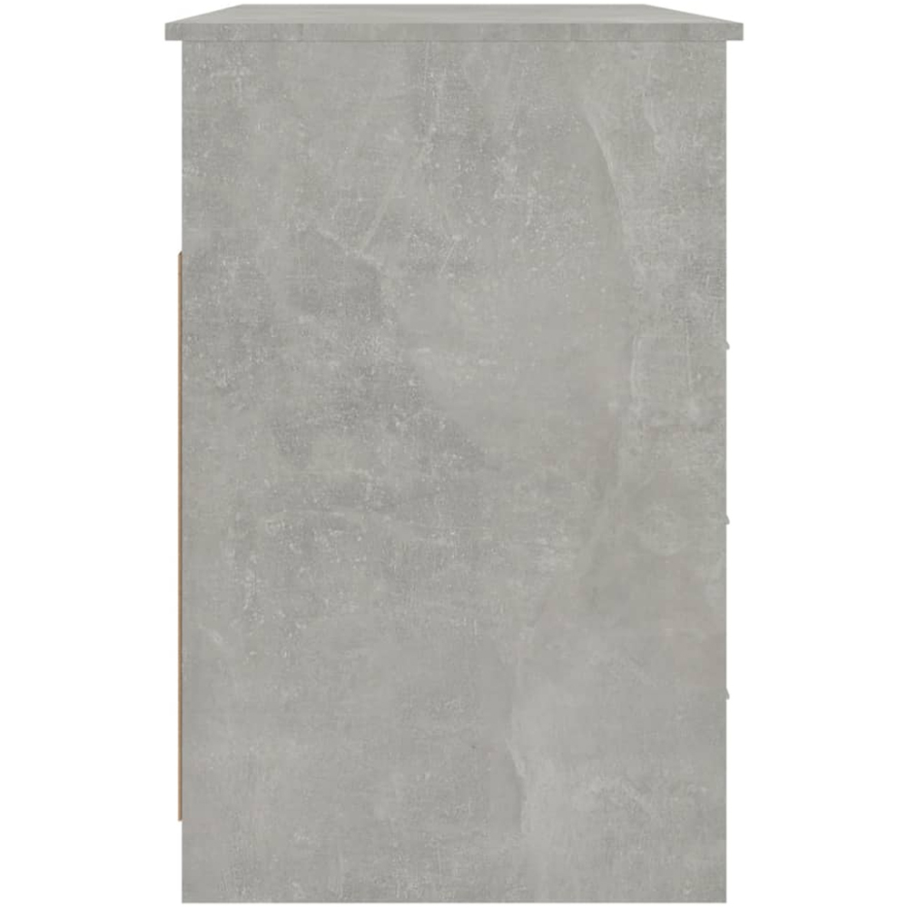 vidaXL 3 Drawer Single Shelf Computer Desk Concrete Grey Image 6