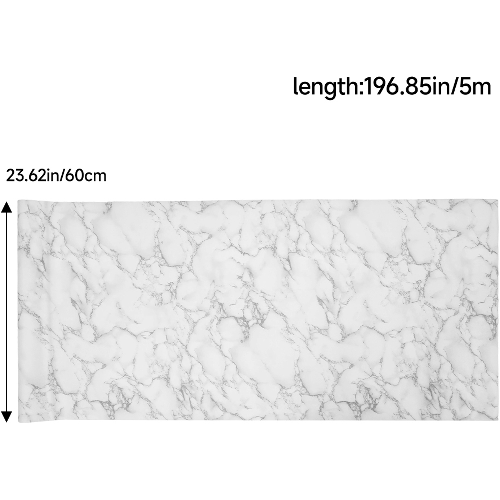 Living and Home White PVC Self-Adhesive Flooring Roll 60cm x 5m Image 8