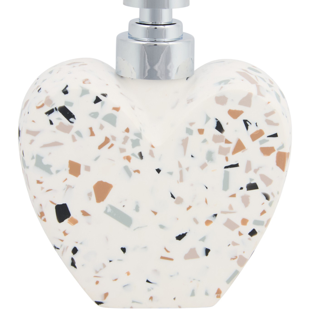Heart Speckle Soap Dispenser White Image 3