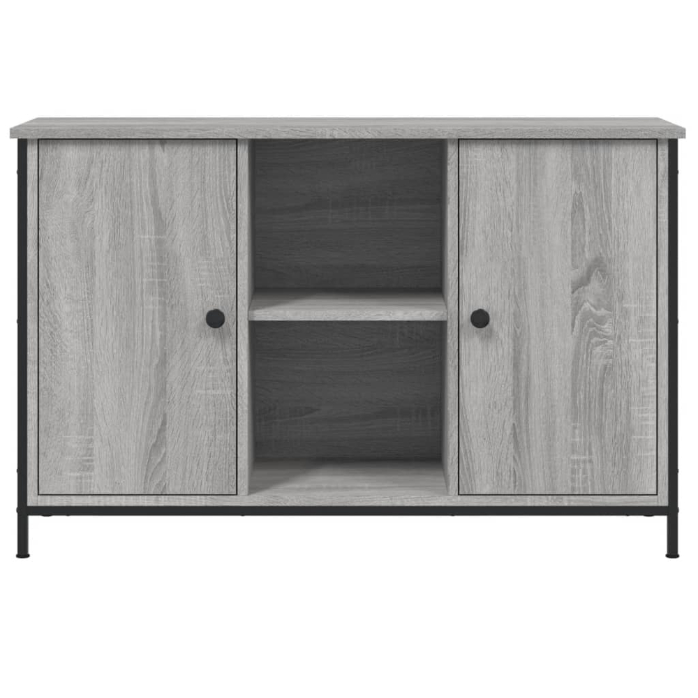 vidaXL 2 Door 2 Shelf Grey Sonoma TV Cabinet Image 5