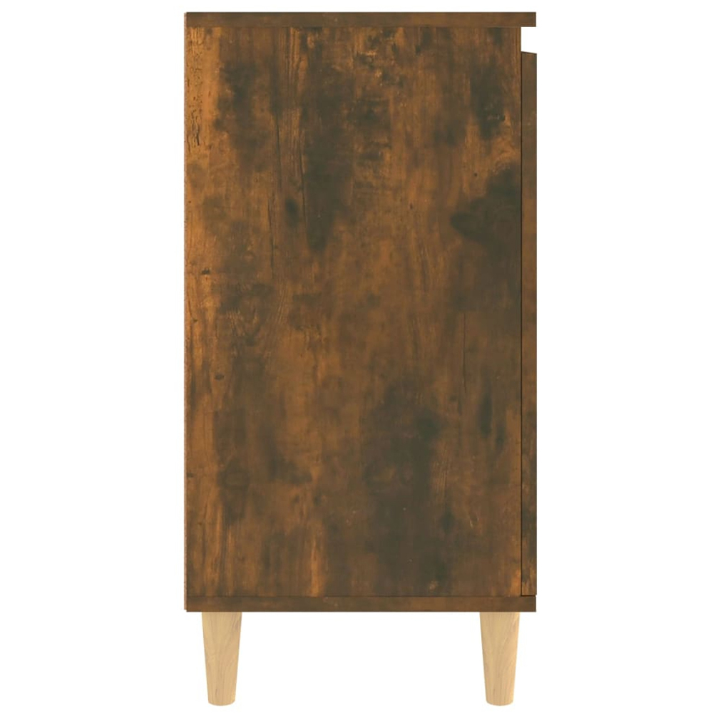vidaXL 2 Door Smoked Oak Sideboard with Wooden Legs Image 4