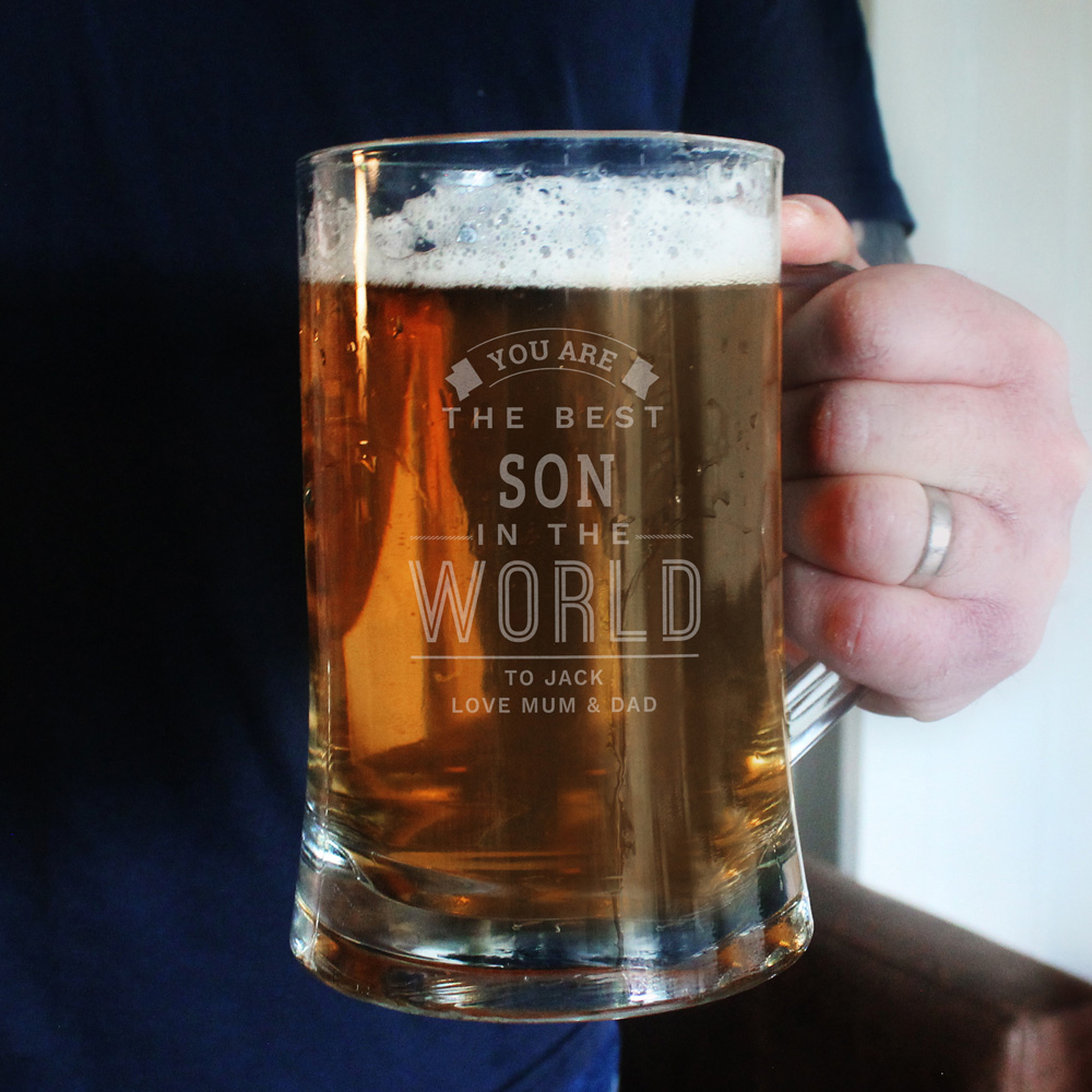Personalised Memento Company Personalised Best in The World Pint Stern Tankard Image 2
