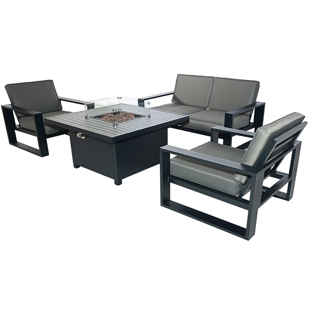 Furniture One 4 Seater Aluminium Garden Dining Set Image 3