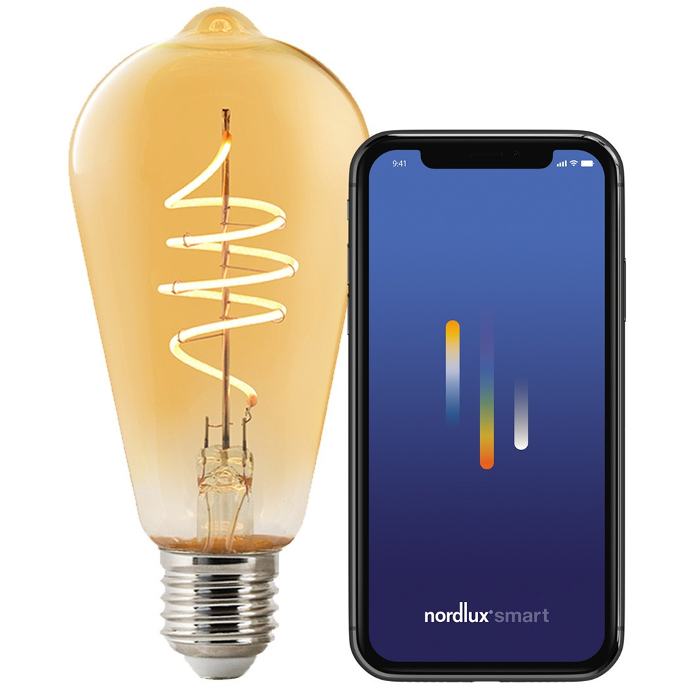 Nordlux Smart Deco ST64 E27 380 Lumen Amber Light Bulb Image 2