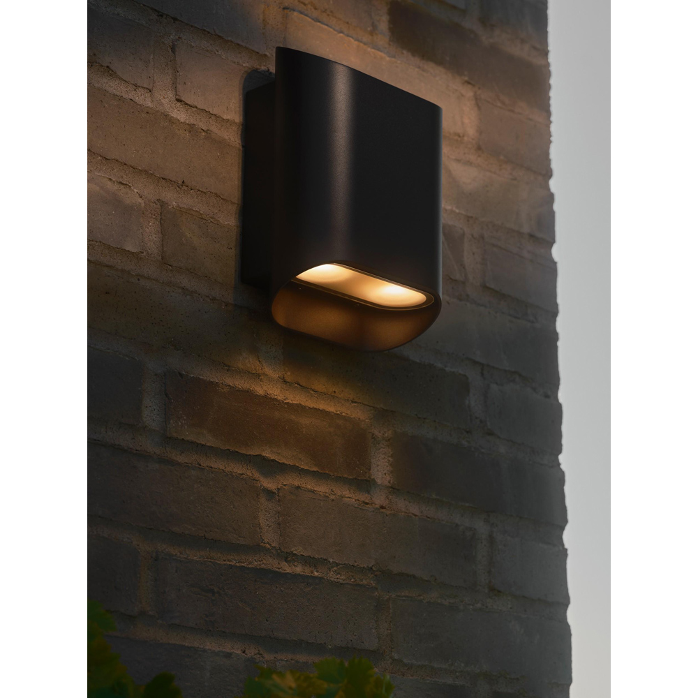 Nordlux Nico 22 GU10 Black Round Maxi Wall Light Image 2