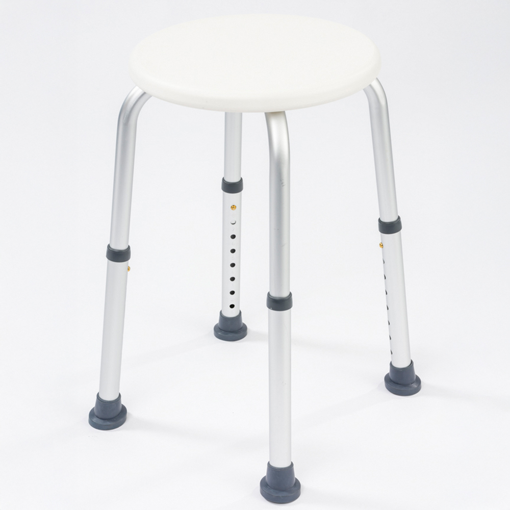 NRS Healthcare White Adjustable Shower Stool Image 6