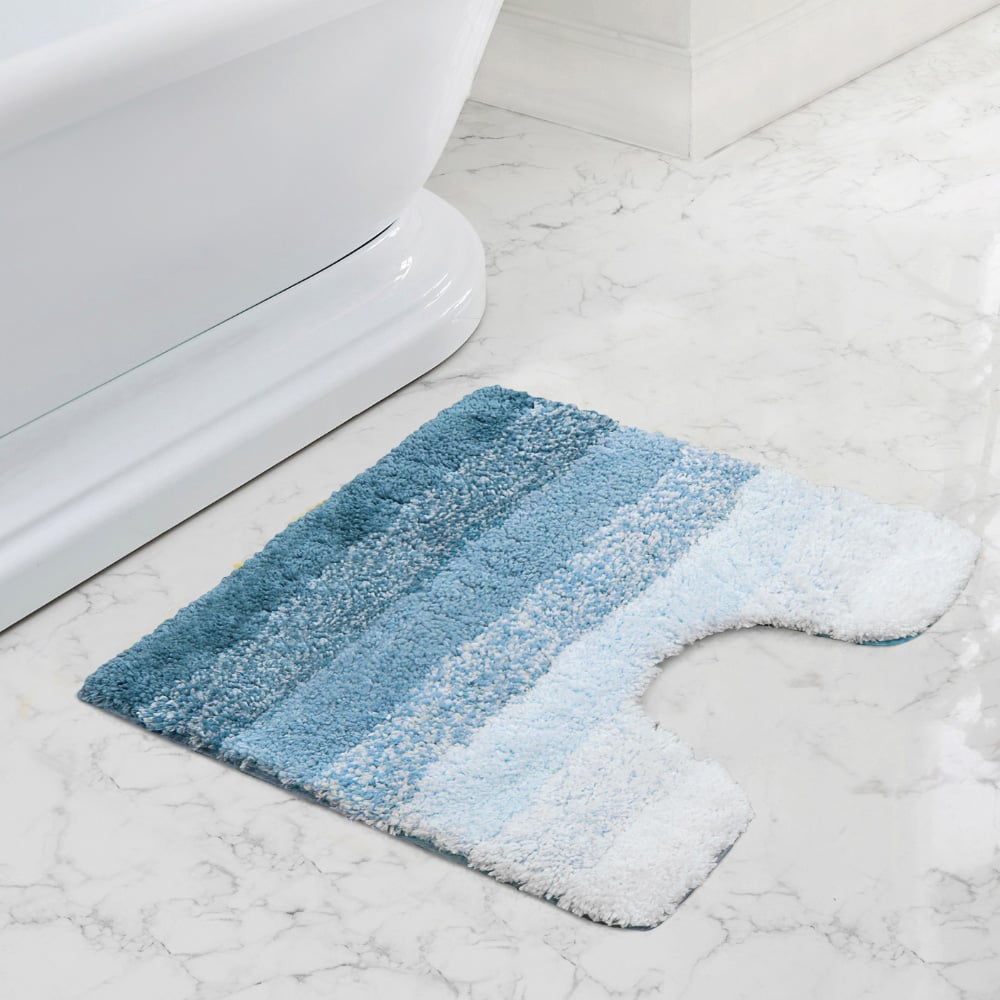 Mayfair Superstripe Blue Bath Mat Set Image 8