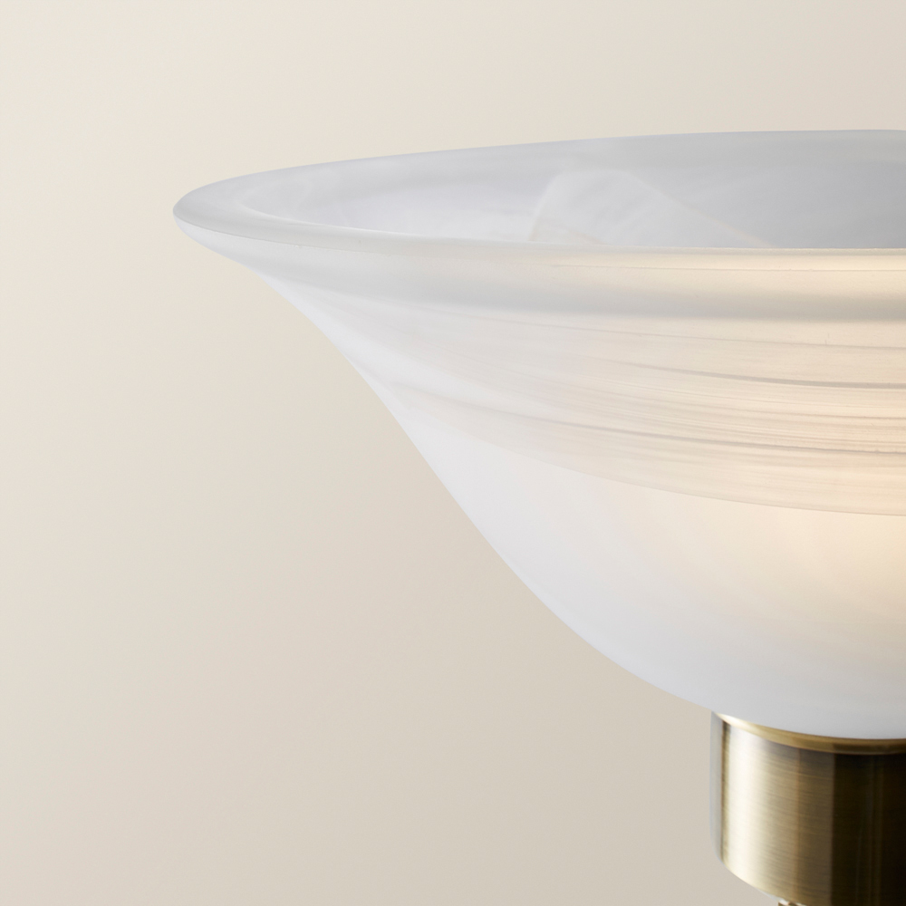 ValueLights Memphis Twist Antique Brass Floor Lamp Image 3