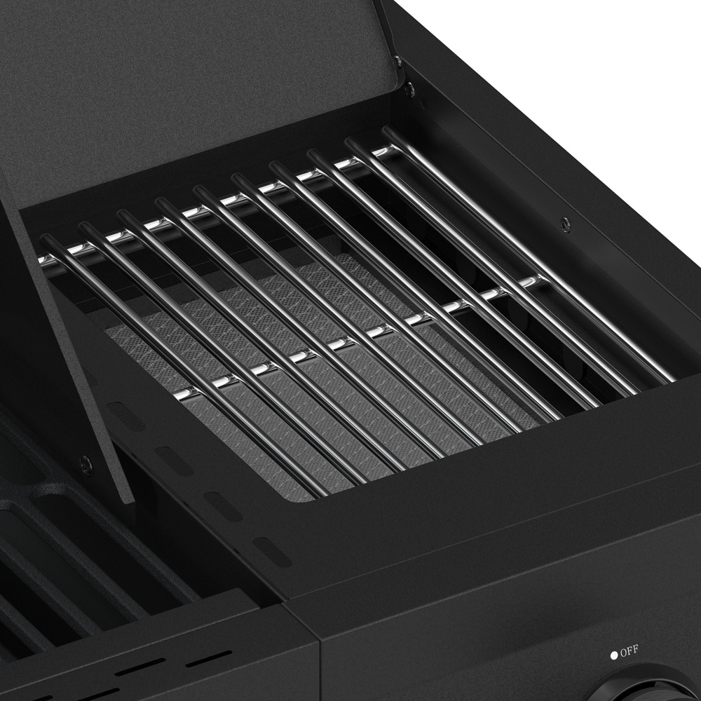 Ottimo Pro 455 6 Burner Matt Grey Gas BBQ with Side Burner and Storage Cabinet Image 5