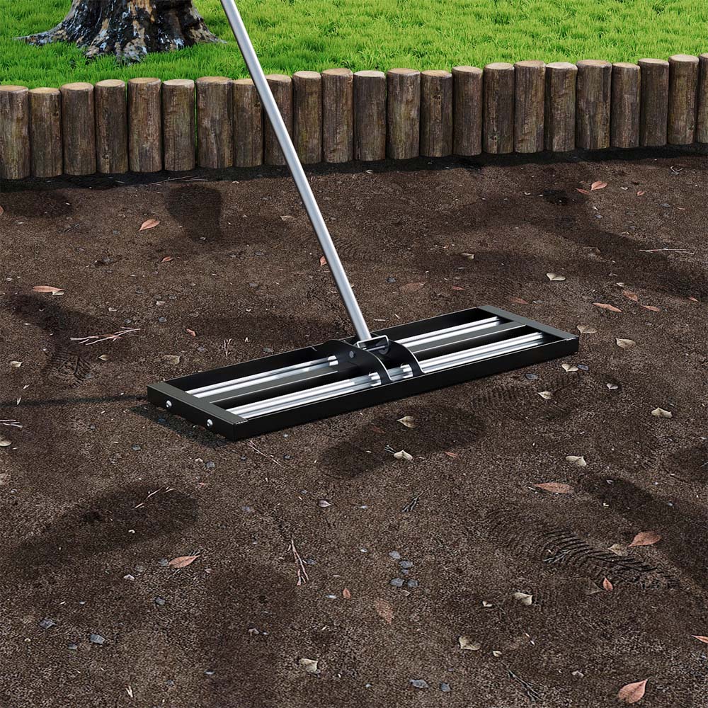 Living and Home Aluminium Alloy Roller Lawn Levelling Rake 76 x 25cm Image 5