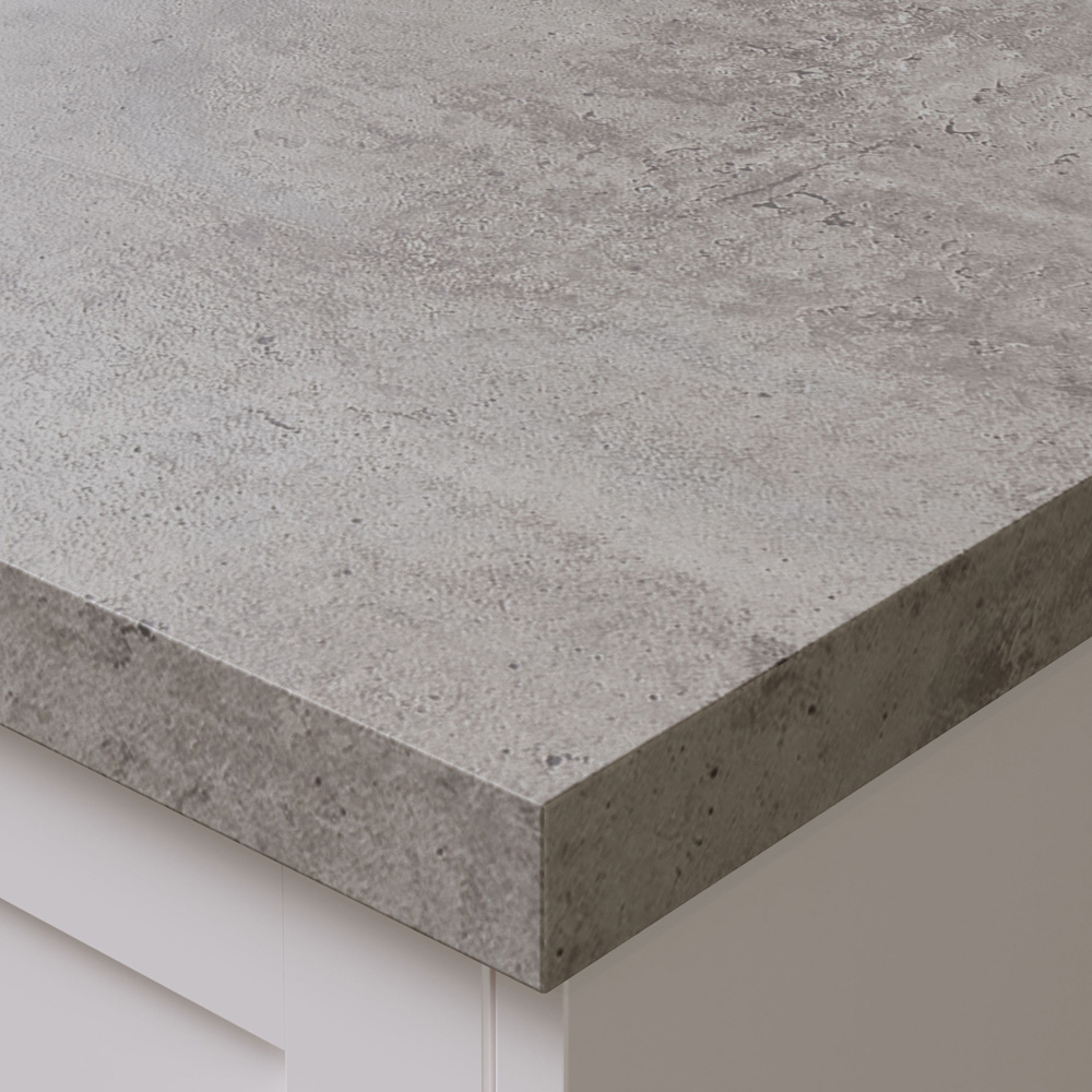 Omega Modern Cement Effect Laminate Square Edge Kitchen Worktop 4100 x 620 x 38mm Image 3