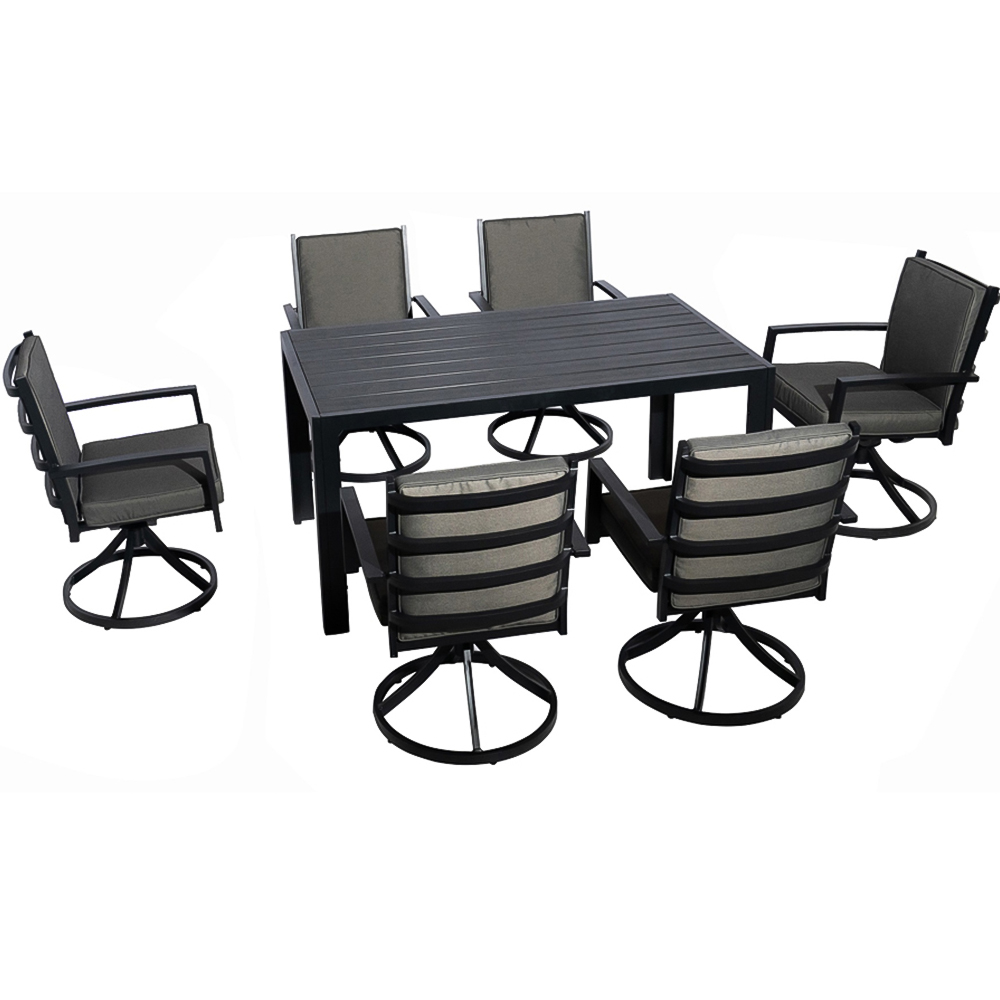 Furniture One 6 Seater Aluminium Garden Dining Set Image 2