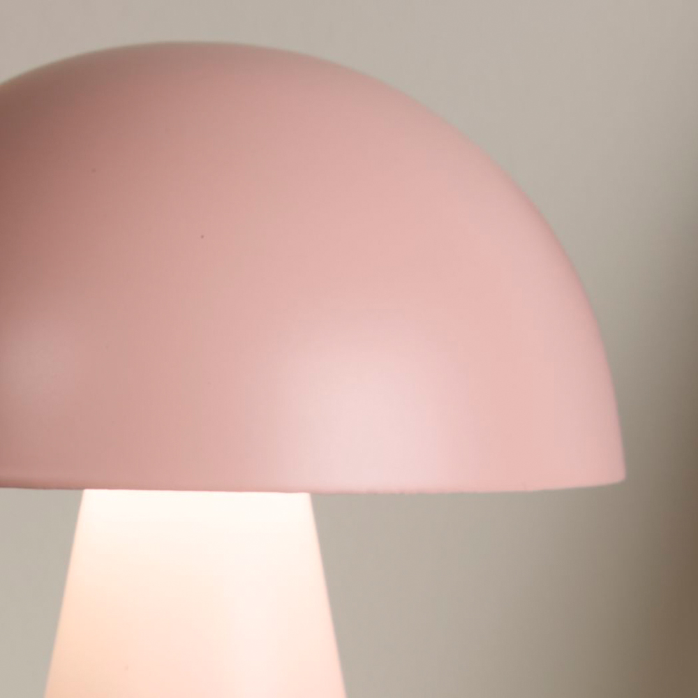 Lighting Collection Dome Pink Rechargeable LED Table Lamp Image 4
