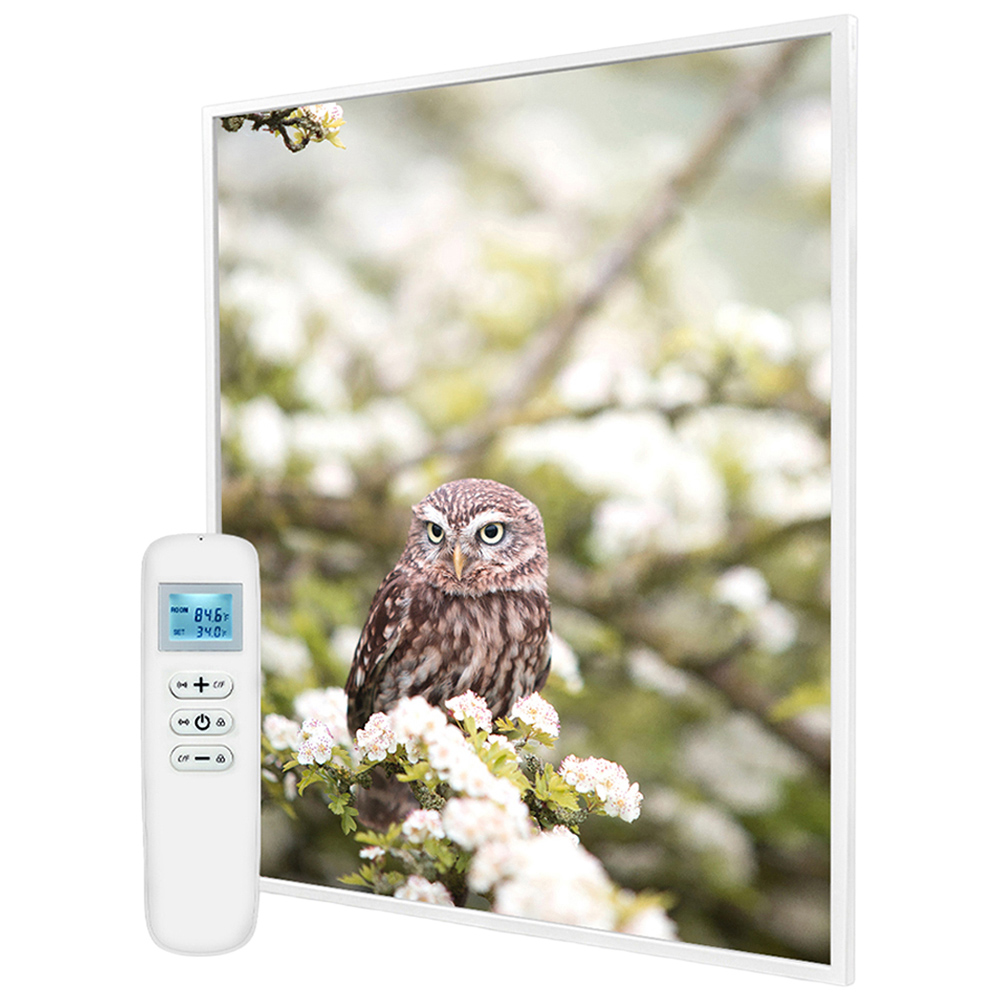 Mirrorstone Nexus Owl In The Spring Picture Wi-Fi Infrared Heating Panel 1200W 995 x 1195mm Image 1