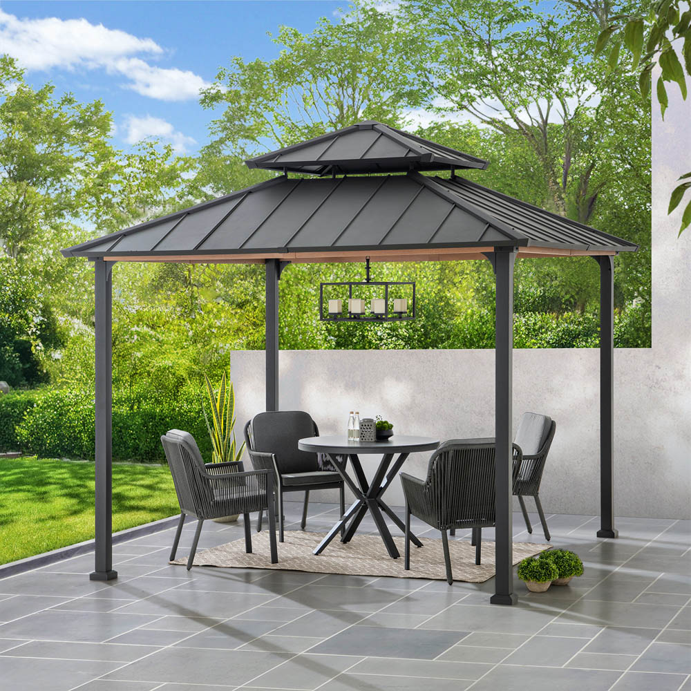 Sunjoy Pasu 3 x 3m Anthracite Steel Gazebo Image 3