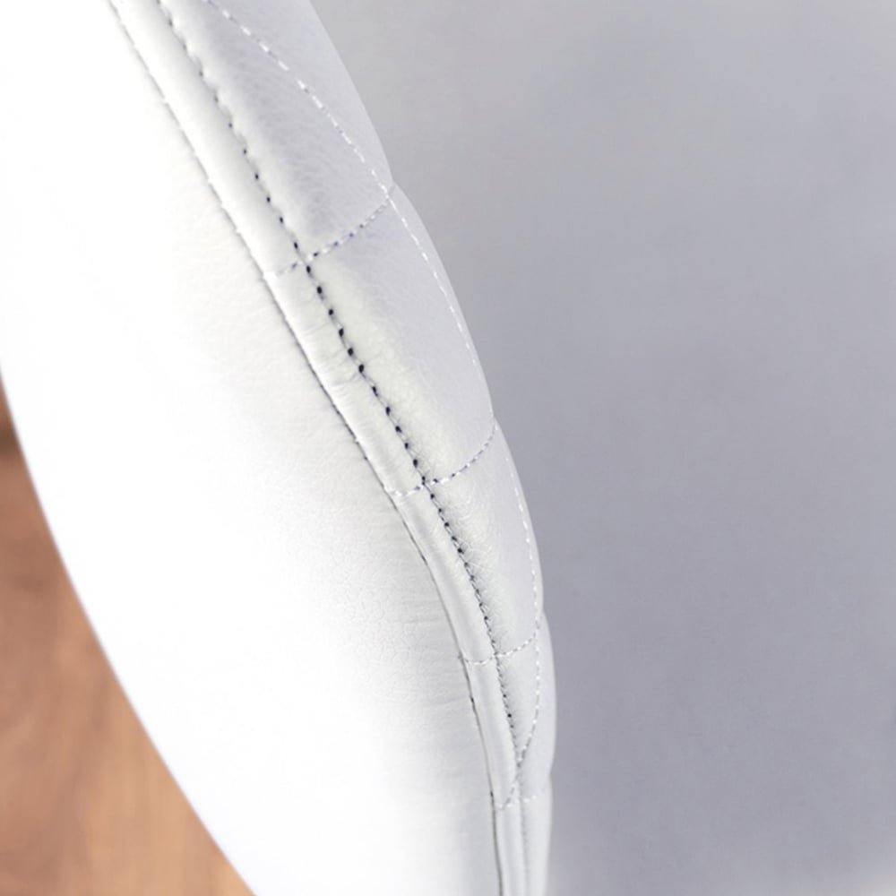 Furniturebox Arona Solara 4 Seater Round Dining Set Gold and White Image 7