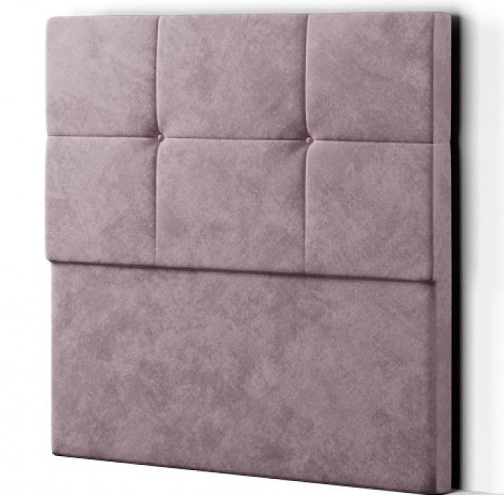 Eleganza Jacob Super King Size Blush Plush Floor Standing Headboard Image 2