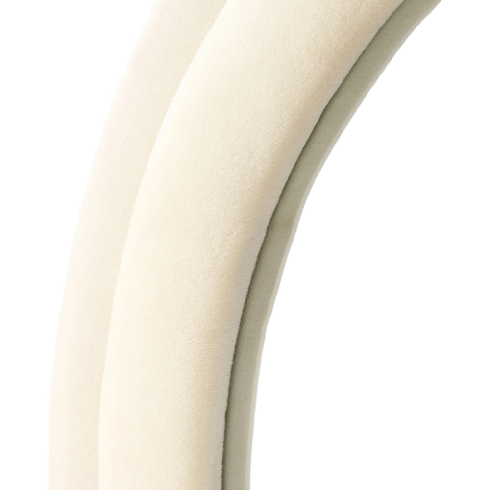 Living and Home Beige Velvet Frame Wall Mount Full Length Mirror with Tempered Glass 160 x 60cm Image 7