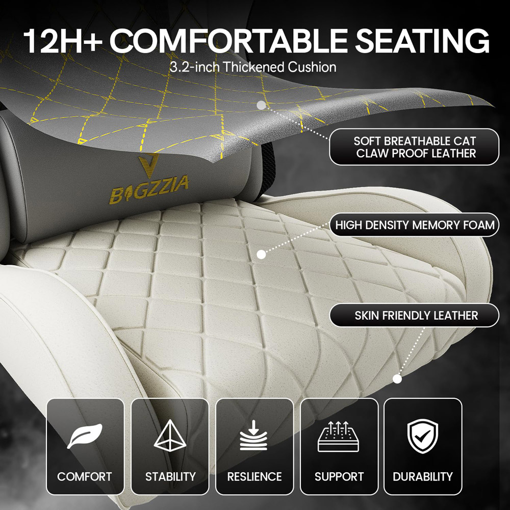 Rattrix Grey Reclining RGB Gaming Chair with LED Lights and Footrest Image 4