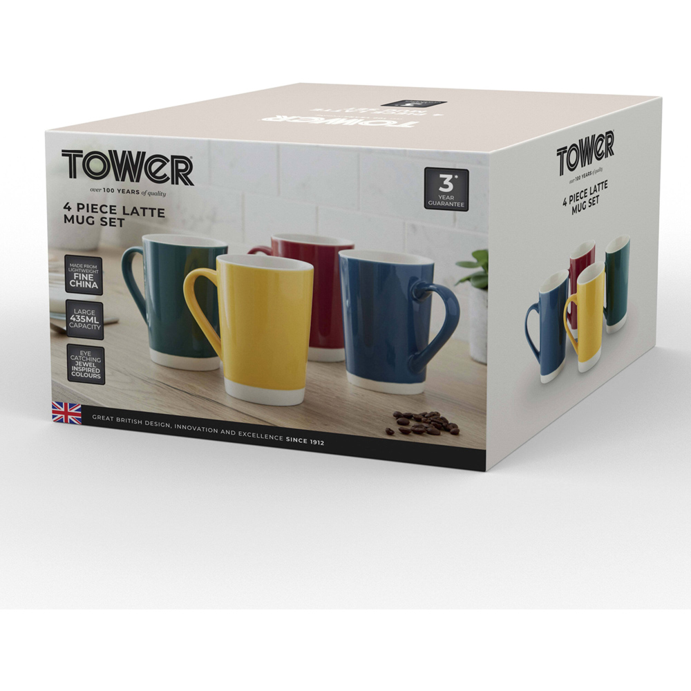 Tower Jewel Latte Mug Set of 4 Image 2