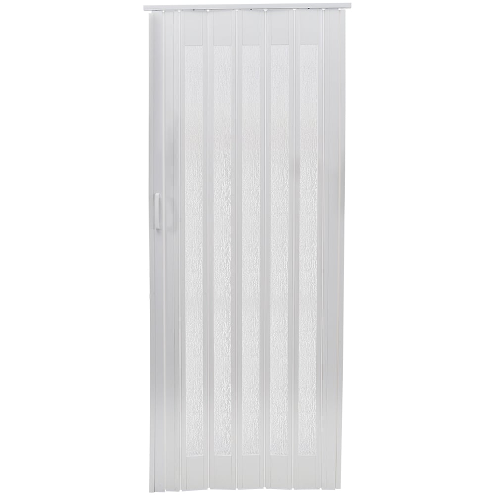 Living and Home Accordion White PVC and Acrylic Folding Door 81 x 203cm Image 1