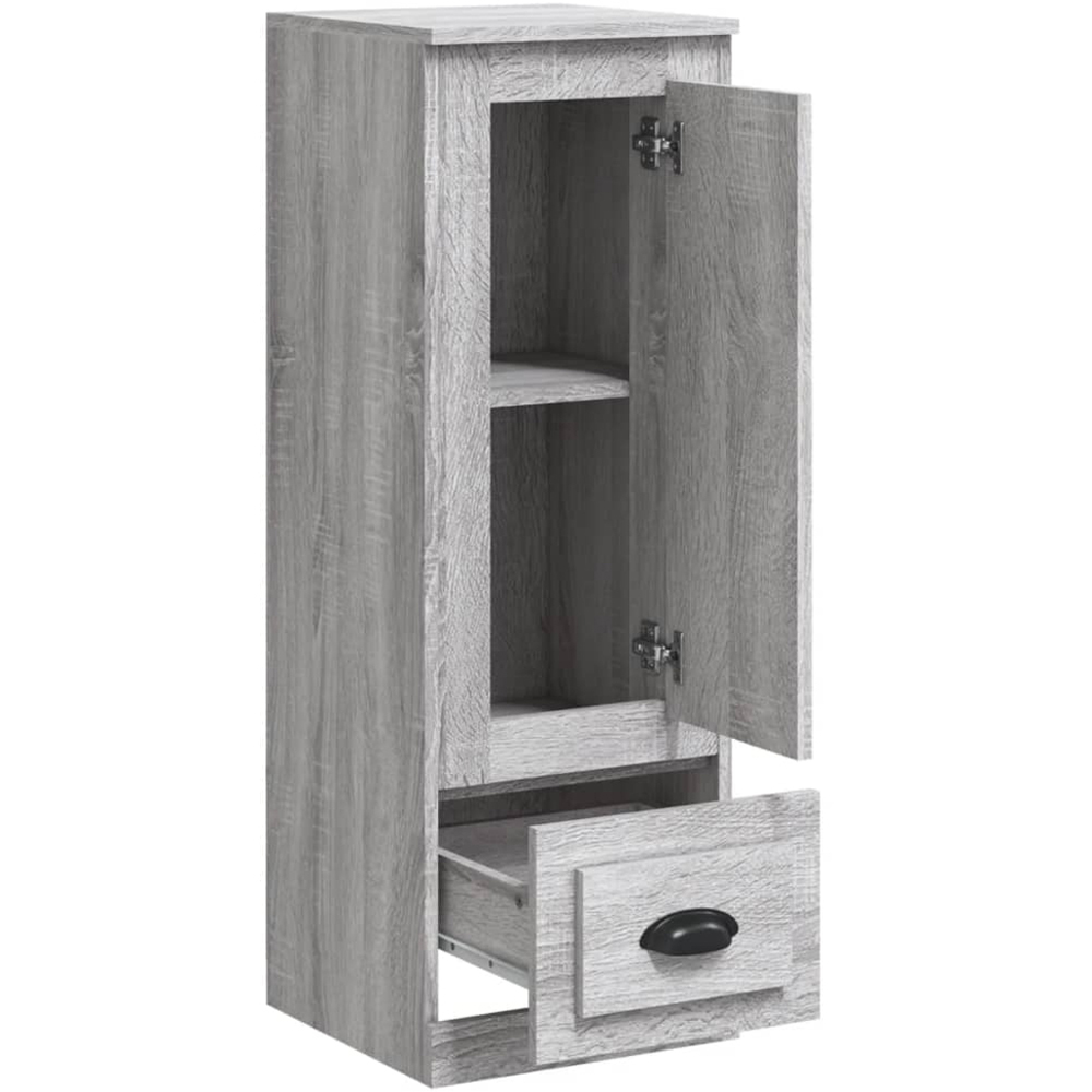 vidaXL Single Door Single Drawer Grey Sonoma Highboard Image 7