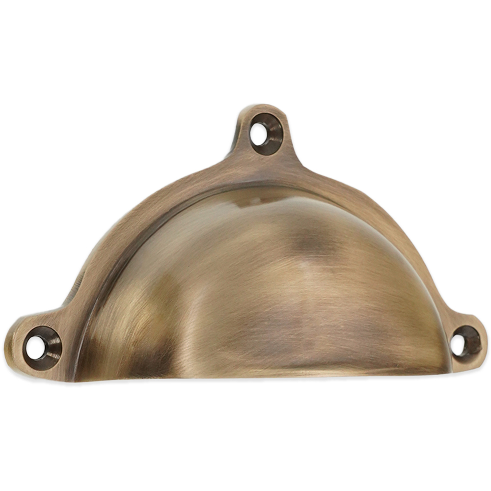 Spira Brass Cottage Antique Brass Cup Pull Drawer Handle Image 1
