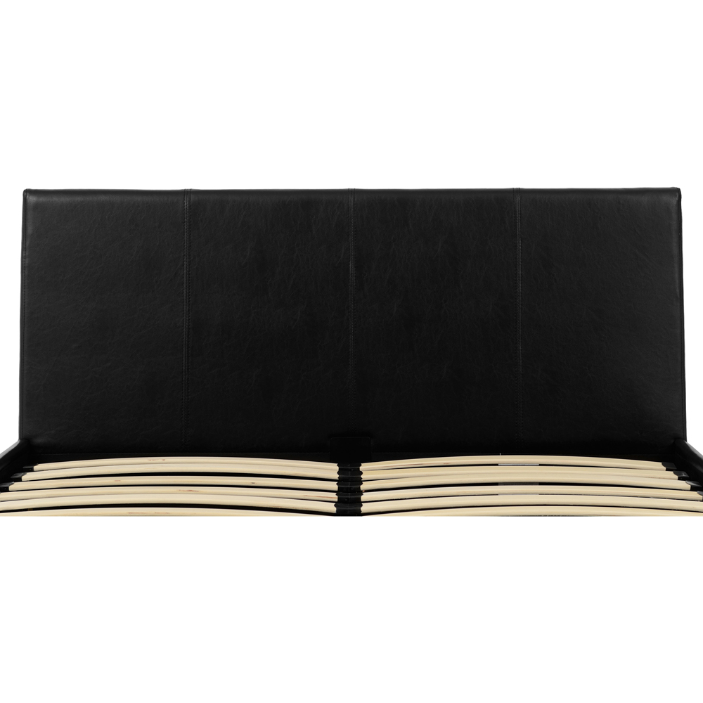 Seconique Waverley Double Black Storage Ottoman Bed Frame Image 7