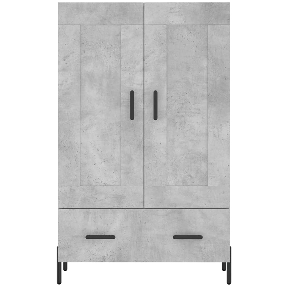 vidaXL 2 Door Single Drawer Concrete Grey Highboard Image 5