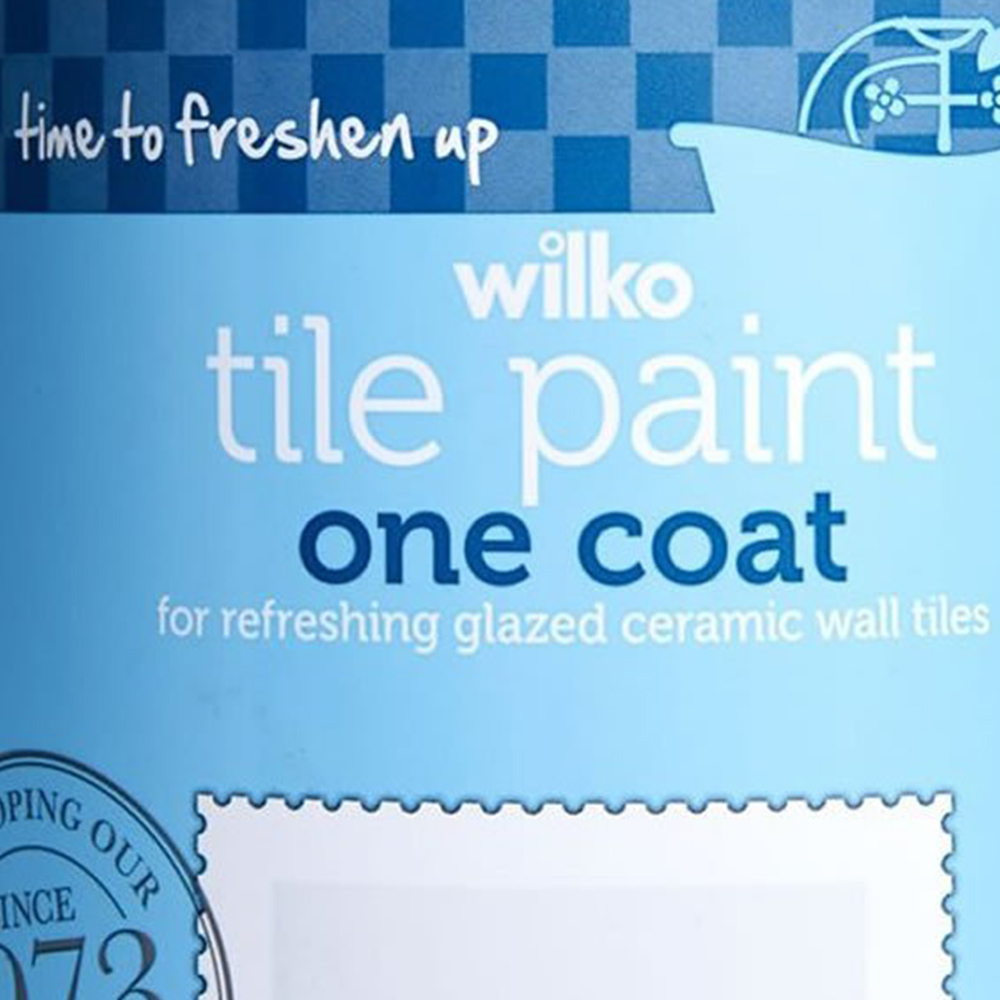 Wilko One Coat Pale Grey Tile Gloss Paint 750ml Image 3