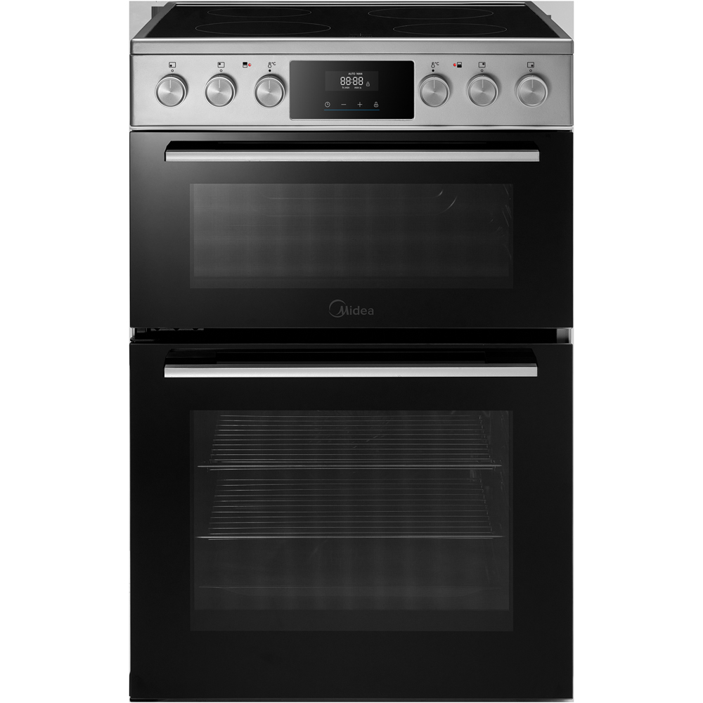 Midea MFO24EME4R118-SS Stainless Steel 60cm Double Oven Freestanding Cooker with Ceramic Hob Image 3