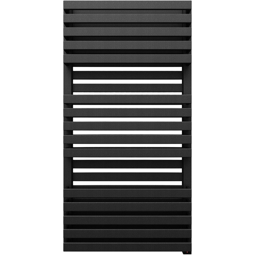 Terma Quadrus Bold One 2046BTU Metallic Black Electric Towel Rail 870 x 450mm Image 1