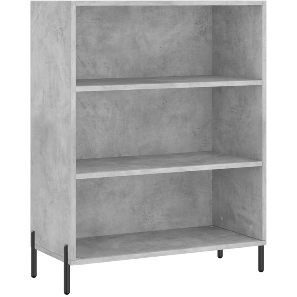 vidaXL 2 Glass Door 3 Shelf Concrete Grey Highboard Image 7