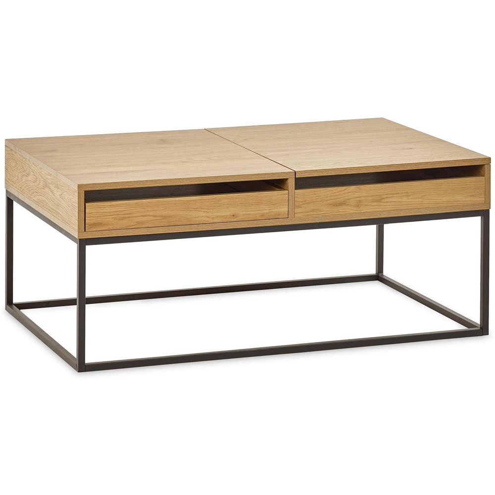 Julian Bowen Kade Single Drawer Single Shelf Oak Effect Coffee Table Image 2