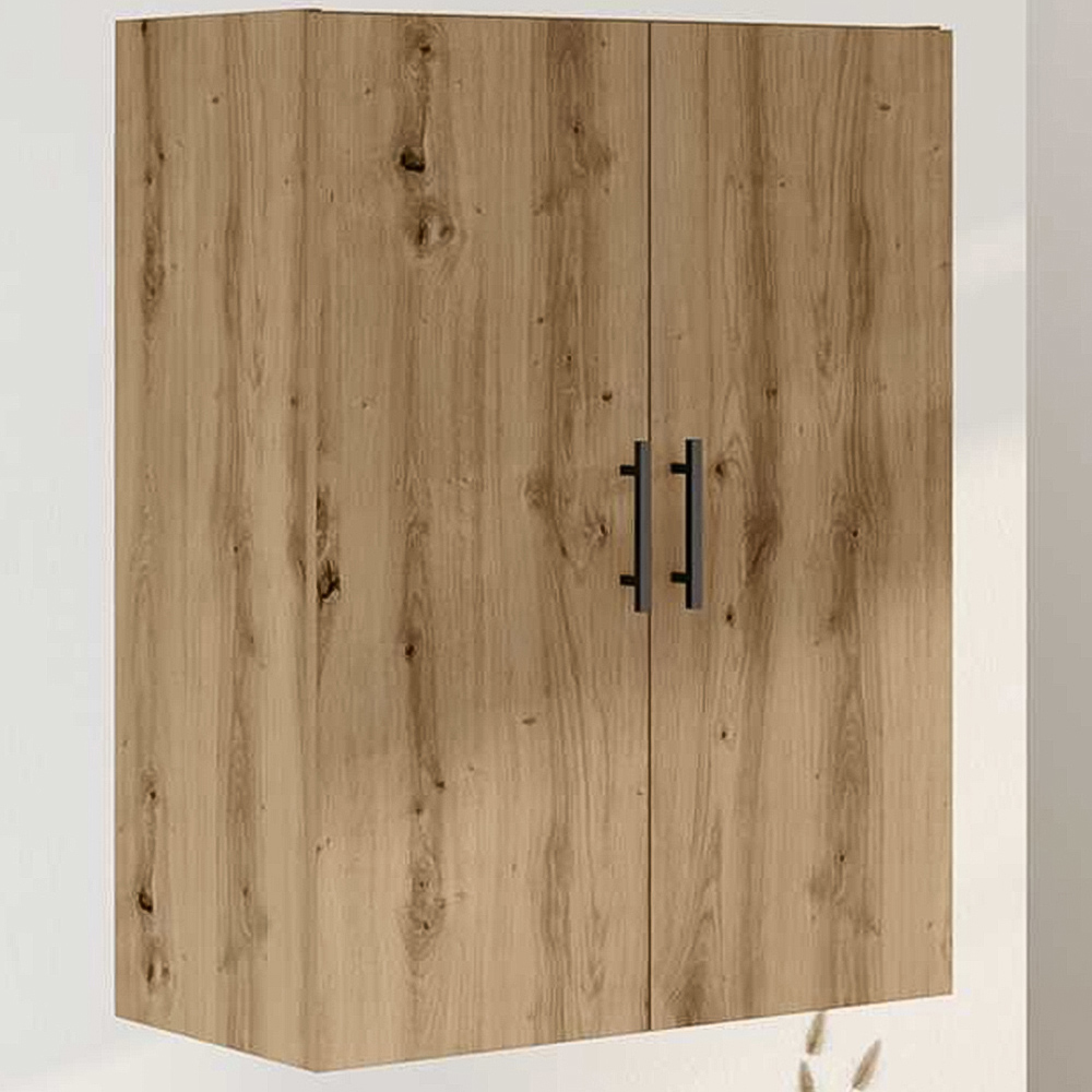 vidaXL 2 Door Brown Artisan Oak Wall Mounted Cabinet 2 Pack Image 1