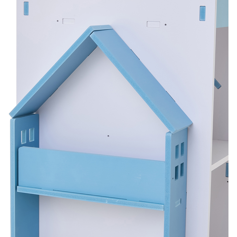 Living and Home 4 Tier Blue Rotating Kids Castle Bookshelf Image 4