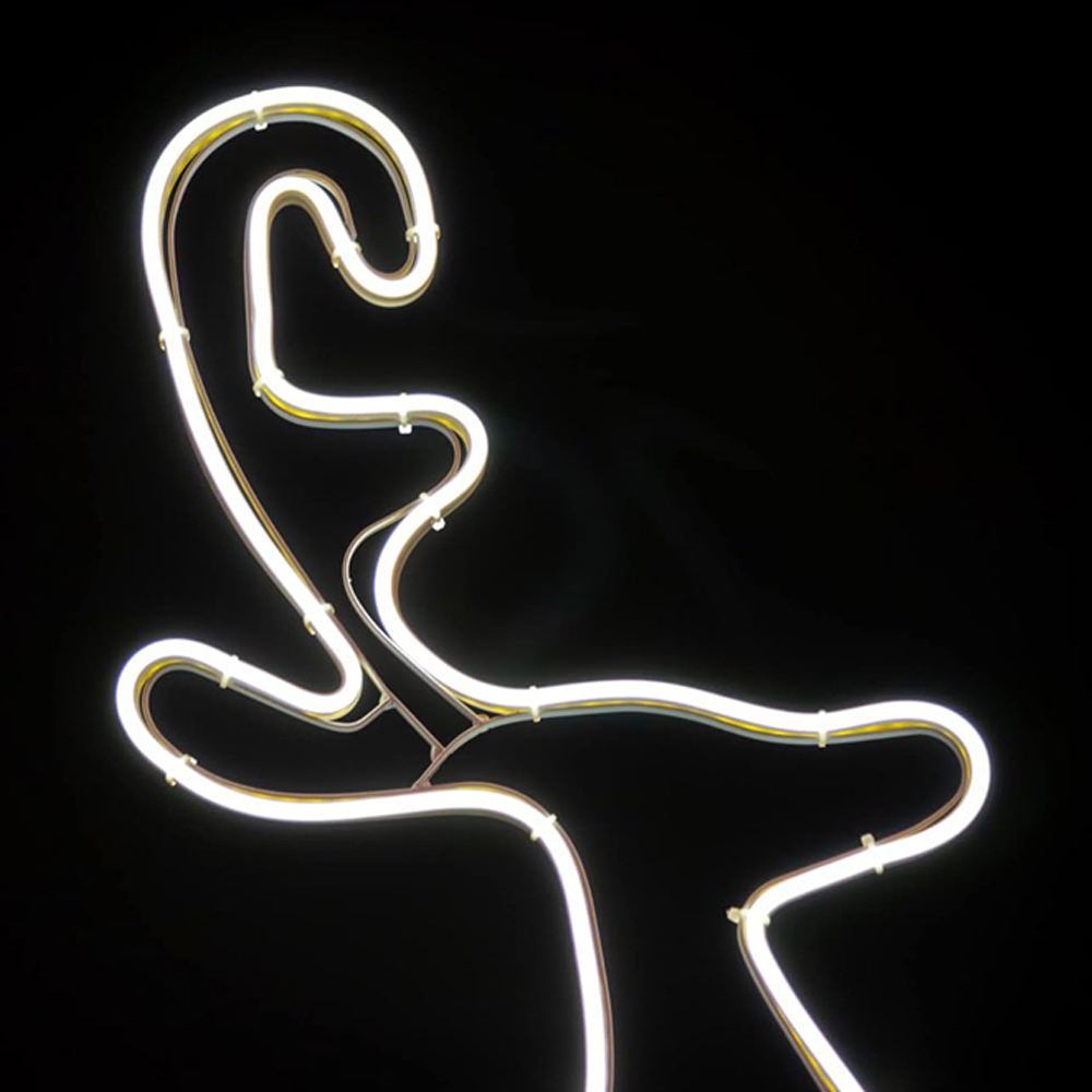 Shatchi Reindeer Neon Rope Light Silhouette LED Outdoor Christmas Decoration Image 2