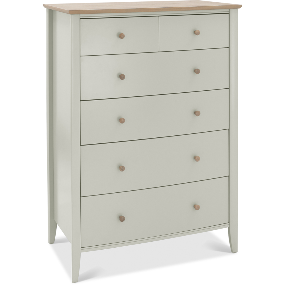 Bentley Designs Whitby 6 Drawer Scandi Oak and Soft Grey Chest of Drawers Image 2