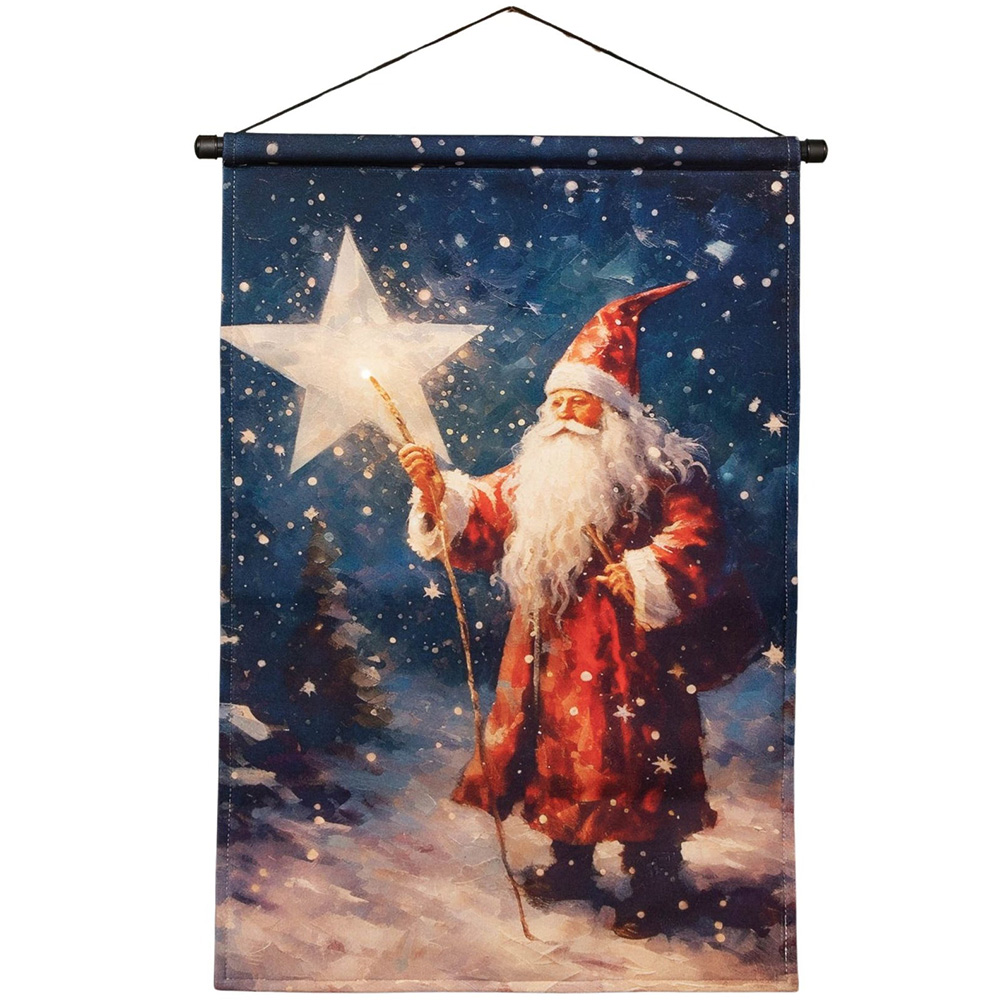Samuel Alexander St Nick Light Up Hanging Banner 60 x 40cm Image 1
